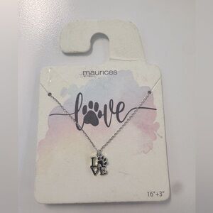 Maurices Silver Love Pendant Necklace